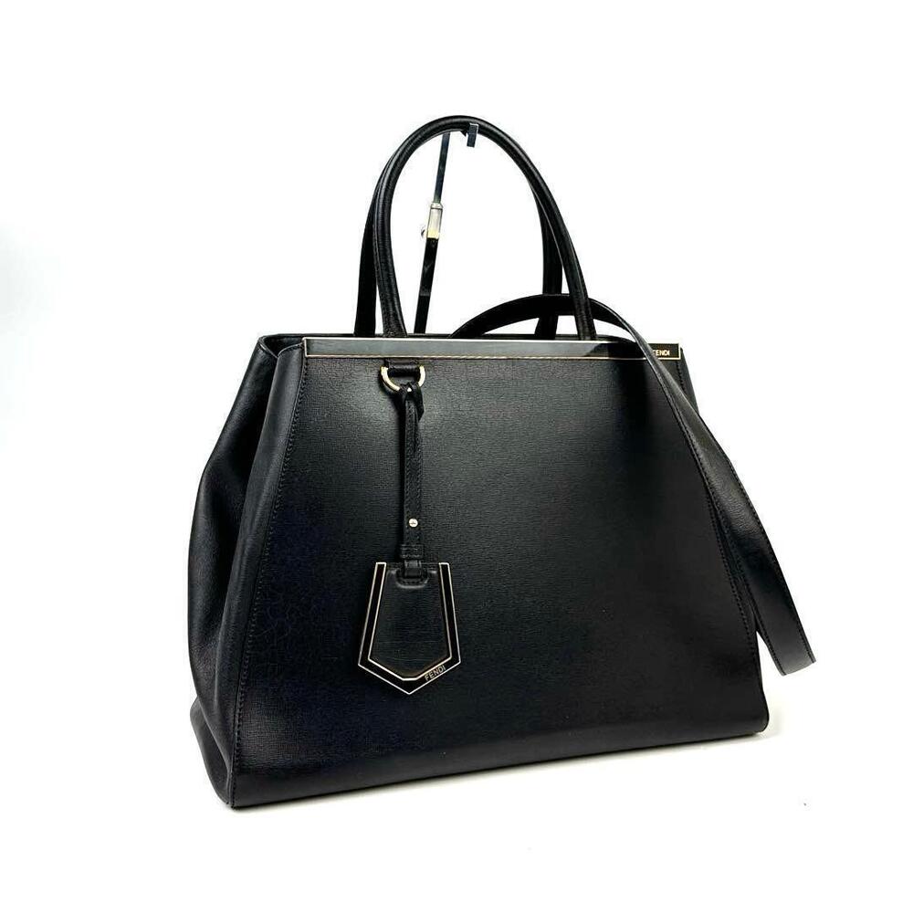 Fendi Toujours Handbag Shoulder Bag Leather Black